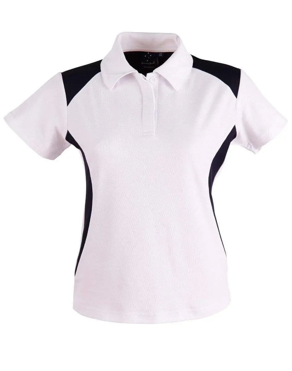 Winning Spirit Casual Wear White/Navy / 12 WINNING SPIRIT WINNER POLO Ladies' PS32A